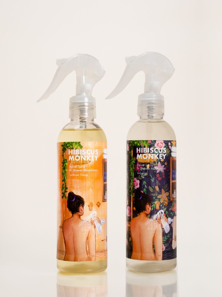 Hibiscus Monkey Velvet Spray Refreshing In Shower Body Moisturizer