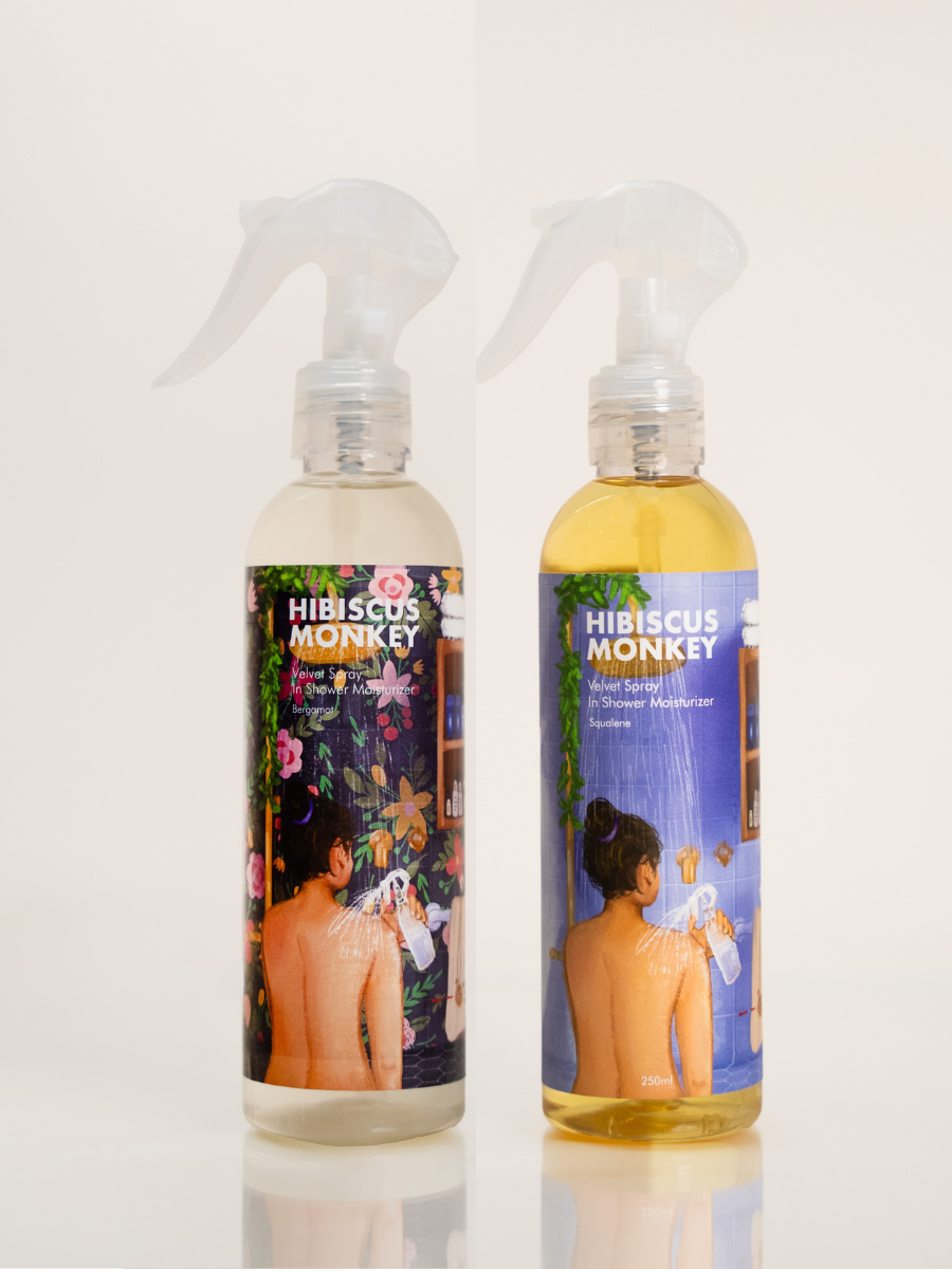Hibiscus Monkey Velvet Spray In Shower Moisturizer Bundle Combo