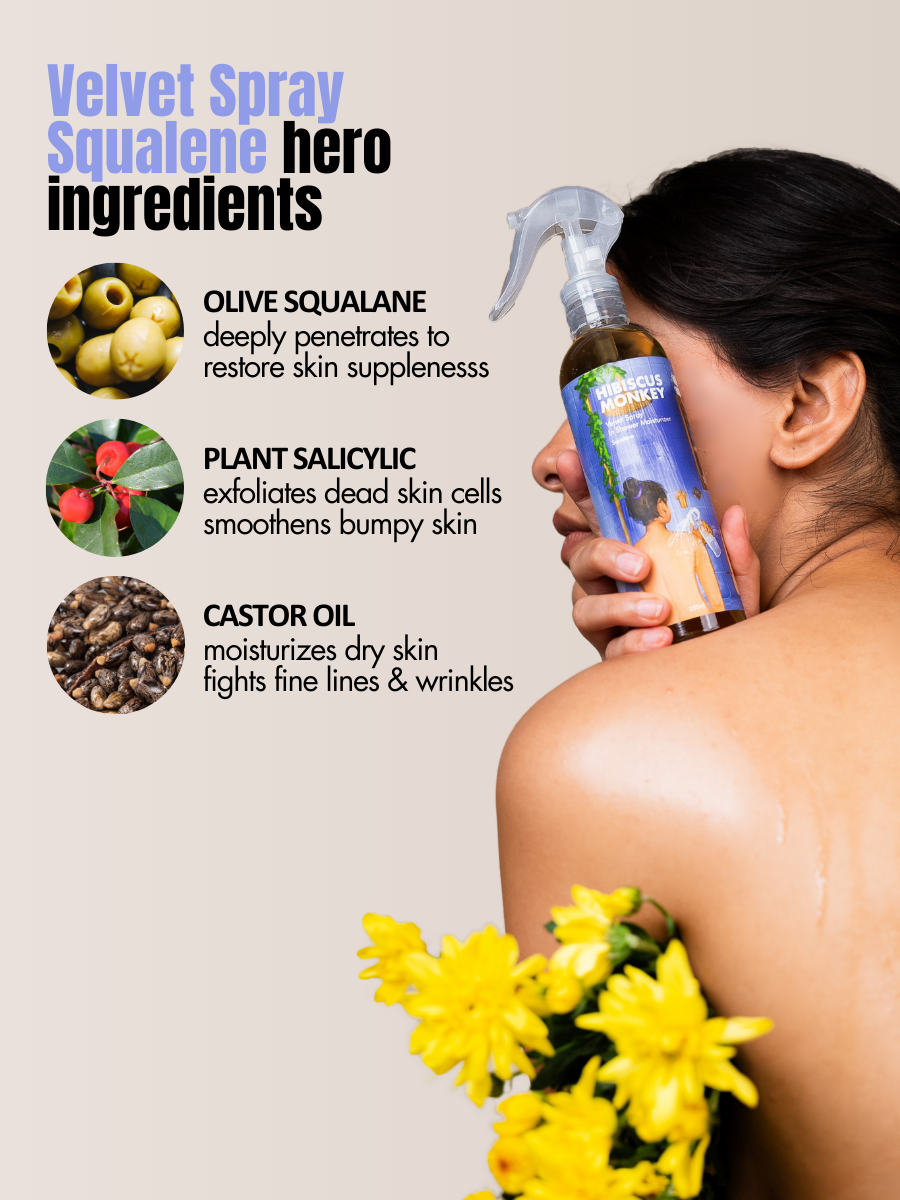 Hibiscus Monkey Velvet Spray Squalene In Shower Body Moisturizer Ingredients