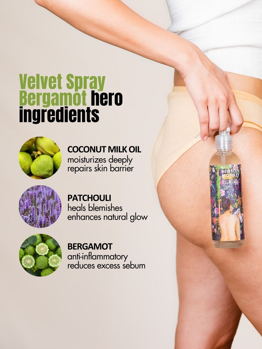 Hibiscus Monkey velvet spray In Shower Body Moisturizer ingredients