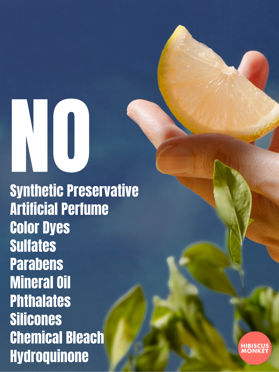 List of Ingredients not
included in In-shower body moisturizer.