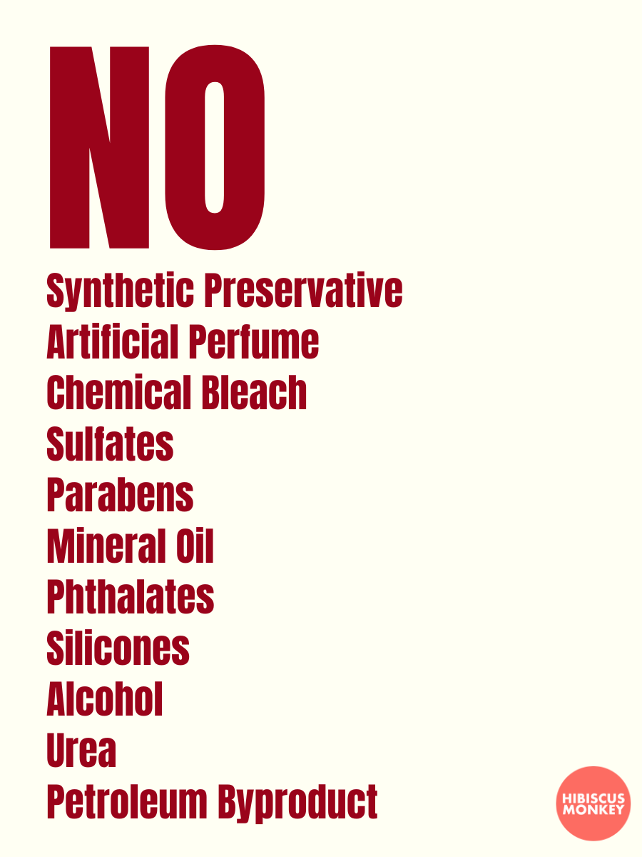 List of things not used in Hibiscus Monkey's foot balm