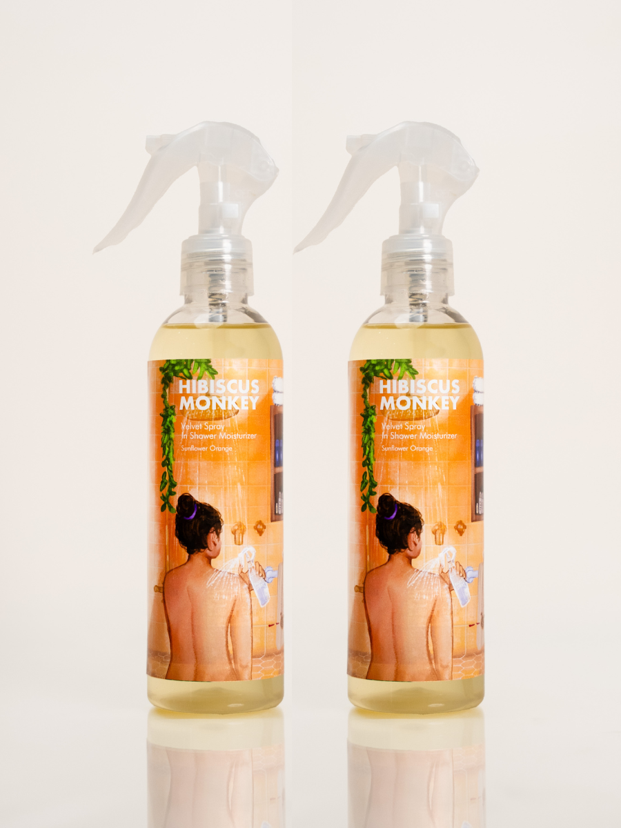 Hibiscus Monkey Velvet Spray In Shower Moisturizer Bundle Combo
