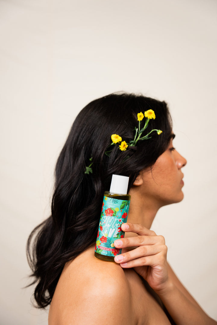 HM Love hair oil supporting hair growth and shine