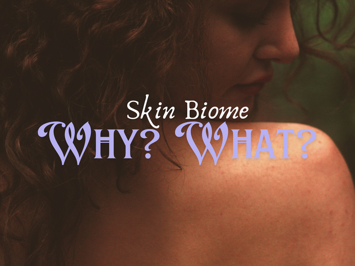 Illustration explaining healthy skin microbiome balance