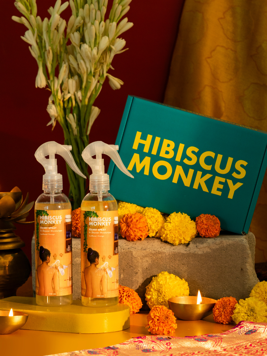 Hibiscus Monkey twin pack of velvet in shower body moisturizer
