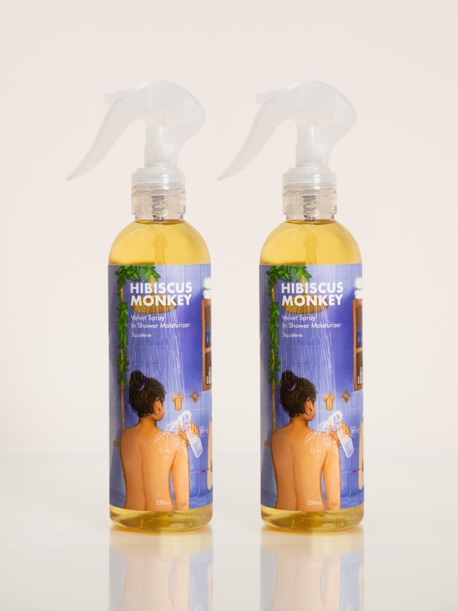 Hibiscus Monkey Velvet Spray In Shower Moisturizer Bundle Combo
