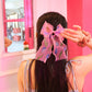 Floral Organza Bow Hair-Clip