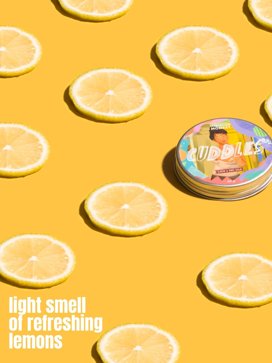 Cuddles knee and elbow balm with smell of lemons