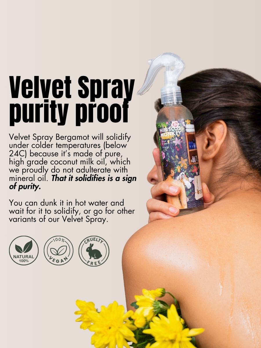Velvet spray In-Shower Body Moisturizer purity proof