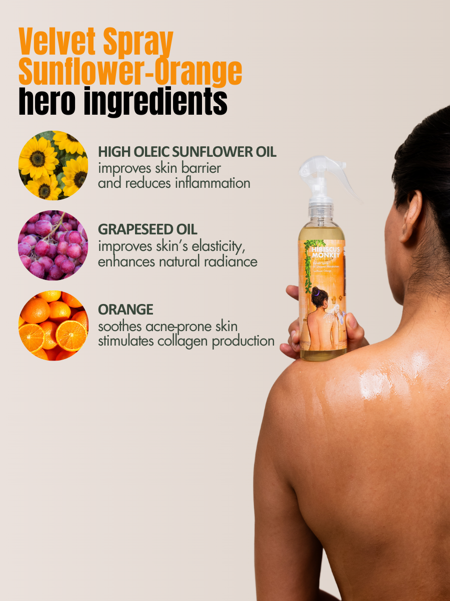 Velvet spray In-Shower Body Moisturizer Sunflower Orange ingredients
