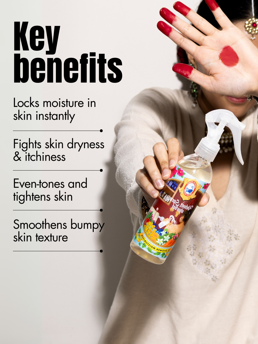 Benefits of velvet spray sharbat in-shower moisturizer