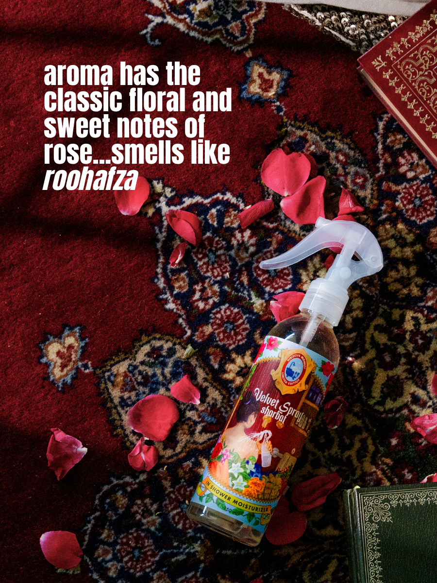 Velvet spray sharbat in-shower body moisturizer 