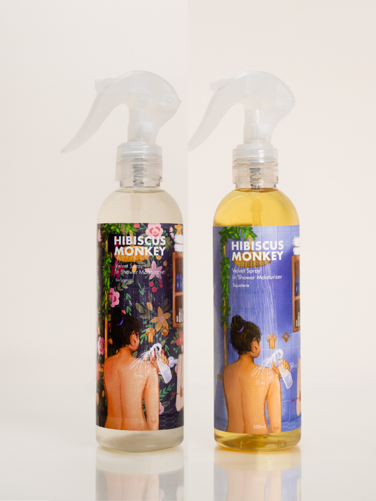 Hibiscus Monkey Velvet Spray In-Shower Moisturizer Bundle Combo
