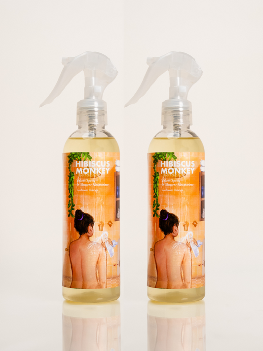 Velvet Spray In-Shower Moisturizer Bundle Combo - Sunflower Orange