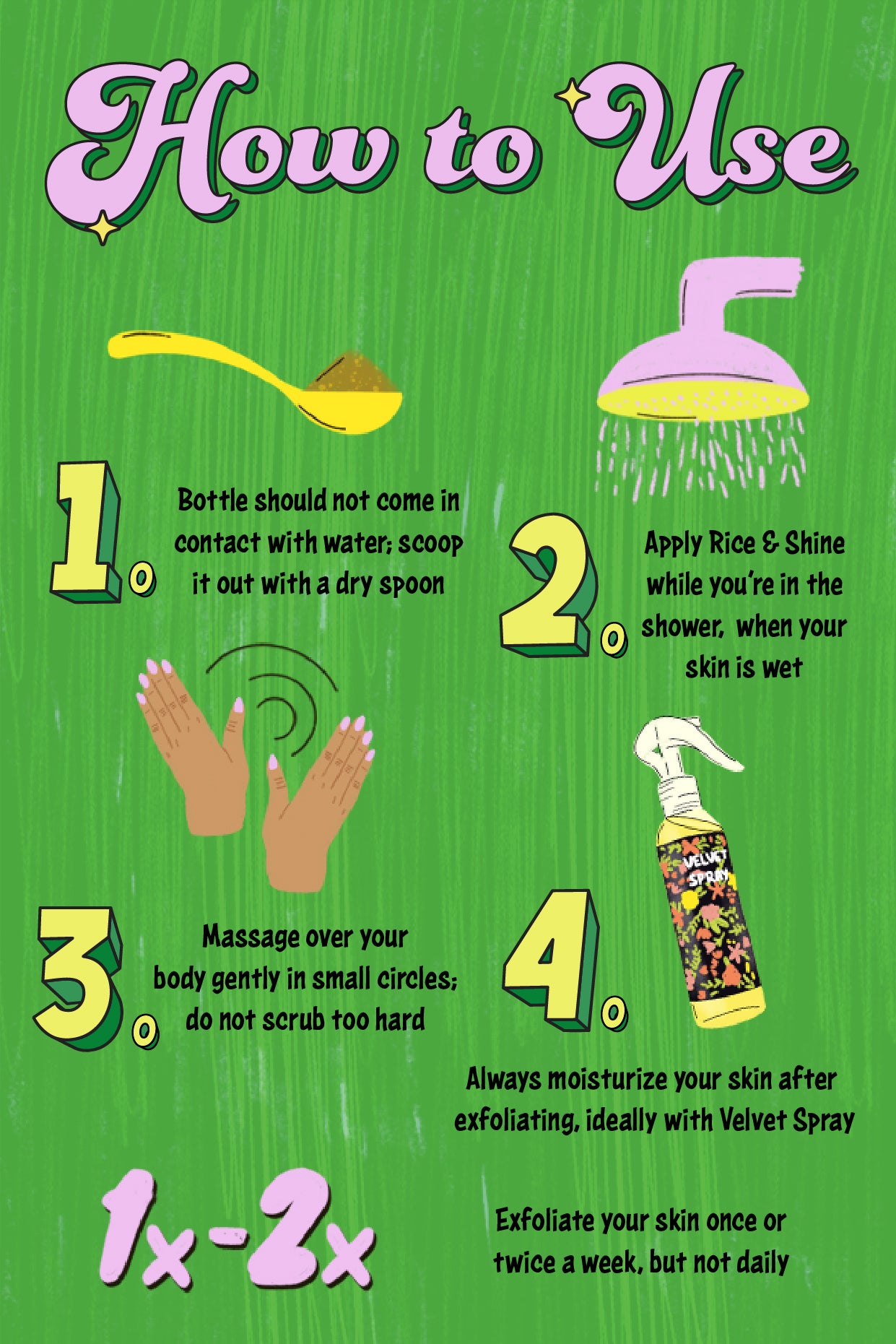 Tips to use Rice & Shine Body Exfoliator