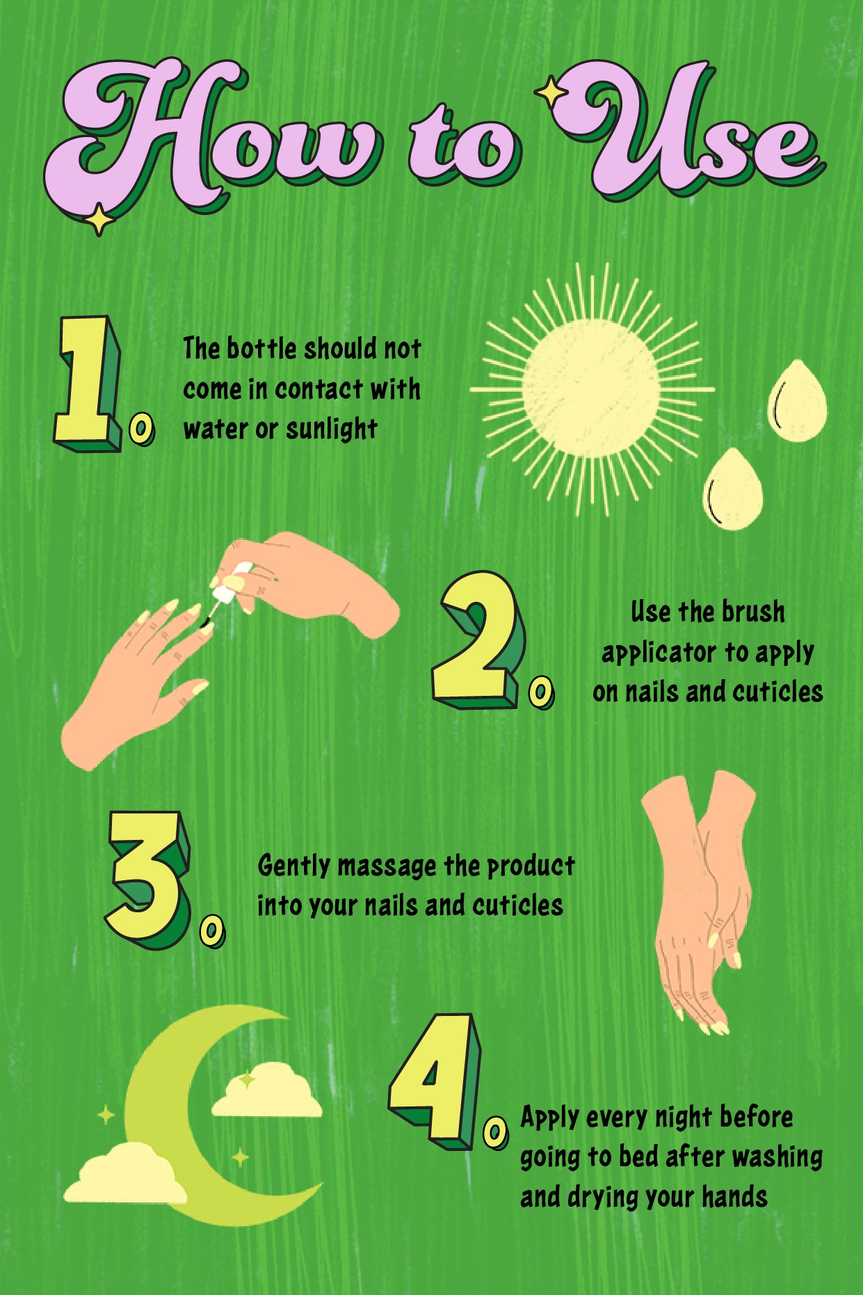 Tips to use nail growth & dry cuticle oil